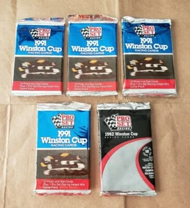 NEW Pro Set 1991 & 92 WINSTON CUP Trading Cards Packs NASCAR Racing LOT - Picture 1 of 7