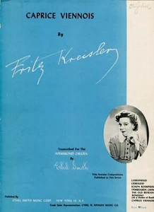 Caprice Viennois Fritz Kreisler Transcribed for Hammond Organ Sheet Music 1951 - Bild 1 von 4