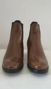 lavorazione Italian leather Patent Women's Boot Colour Tan UK3 Euro 36 - Picture 1 of 7