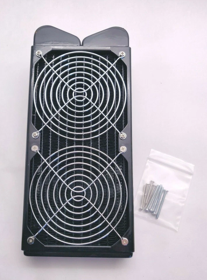 Swiftech Double 120mm Radiator - 1/2" Hose Fittings - Image 1 of 4