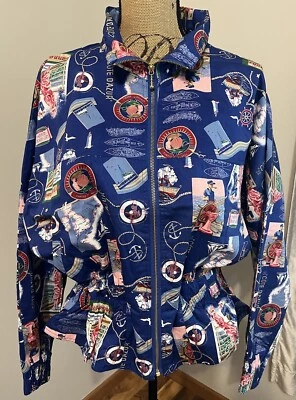 Vintage Line Up For sport Drawstring Waist Lined Oversized Jacket Size Women’s S - Image 1 of 4