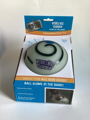 Wobble Wag Giggle Ball ~ Juguete interactivo para perros ~ Sonidos de risita ~ Brilla en la oscuridad Foto 1 de 3