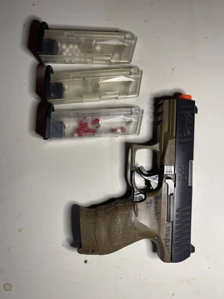 Пружинный пистолет для страйкбола Umarex Walther PPQ с фиксирующим затвором - желтовато-коричневый - Изображение 1 из 1