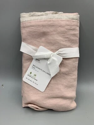Pottery Barn lino belga brida en contraste farsa suave rosa rey #H350 Foto 1 de 3
