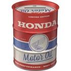 Nostalgic-Art - Metal Money Box Piggy Bank as Oil Barrel - Honda MC - Motor Oil