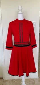 New Without Tag Women's Long Sleeves Red Dress Size L - Picture 1 of 8