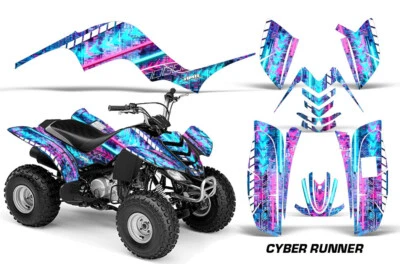 ATV Graphics Decals Stickers For Yamaha Raptor 80 02-08 Cyber Runner - Image 1 of 3