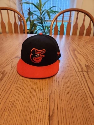 Baltimore Orioles New Era 59Fifty Cap Black On Field Road Fitted Hat 6 7/8 - Image 1 of 4