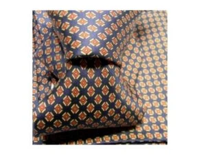 COMPLETO UOMO CRAVATTA 8 SETA STAMPATA COMPLETA A POCHETTE DA TASCHINO M ITALY - Imagen 1 de 2