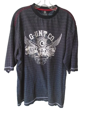 vintage G-UNIT Striped Embroidered Tee Shirt Men’s Size 2XL Black - Image 1 of 4