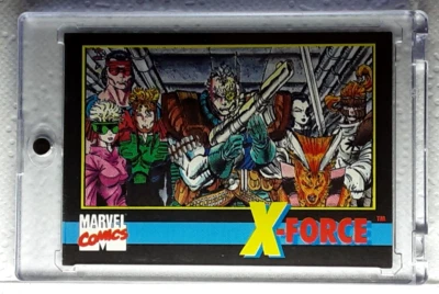 1991 Marvel Black Boarder  X-Force Card 5 X-FORCE. FREE ONE-TOUCH-HOLDER - Image 1 of 2