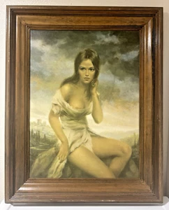 Estampado Vintage VINCIATA “Silencio Roto” Joseph Wallace King Enmarcado Semi-Desnudo - Imagen 1 de 17