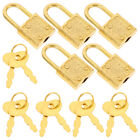 5 Sets Mini Vorhängeschlösser mit Schlüsseln für Schatztruhen und Schließfächer