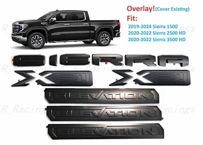 Overlay Matte black X31 Off Road Sierra Elevation Emblem 2019+ 1500 2500HD3500 - Image 1 of 4