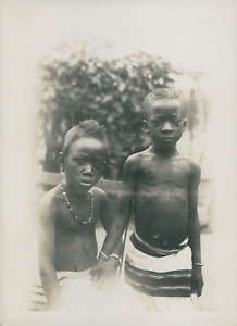 Afrique, Jeune garçons, ca.1920, Vintage silver print vintage silver print