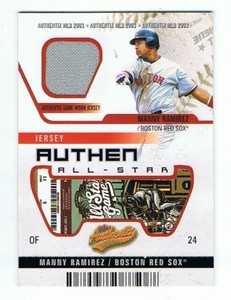 Manny Ramirez Boston Red Sox 2003 Fleer Authentix All-Star Game Used Jersey NNO