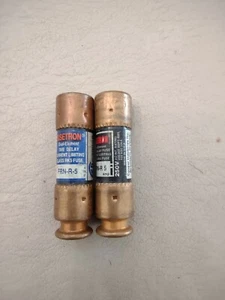 (2) Fusetron FRN-R5 Dual-Element Time Delay Fuse 5A 250VAC - Picture 1 of 1