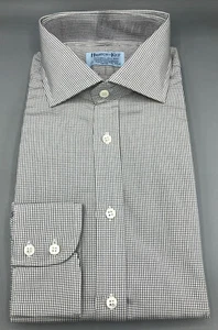 Camisa HILDITCH & KEY a cuadros finos en blanco y negro, Reino Unido:17, UE:43, precio de venta sugerido por el fabricante 175 GBP - Imagen 1 de 12