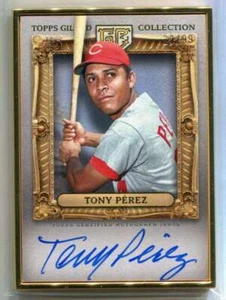 2024 Topps Gilded Gold Framed Hall of Famers Autographs Tony Perez Auto 23/99 - Bild 1 von 2