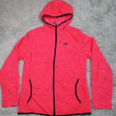 Sudadera New Balance Mujer M Rosa Sudadera con Capucha Polar Bolsillos Correr Gorpcore Foto 1 de 4