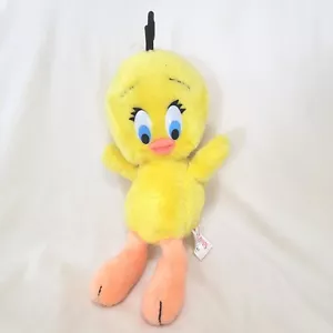 Peluche peluche vintage 1971 Warner Bros Yellow Tweety Bird 11" Looney Tunes - Foto 1 di 5