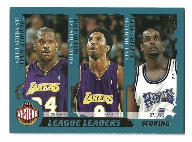 2001-02 Topps Kobe Bryant/Shaquille O'Neal/Webber/Iverson/Stackhouse/Carter #215 - Image 1 of 1