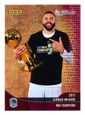 2016-17 PANINI INSTANT WARRIORS JAVALE MCGEE 2017 FINALS TROPHY BURGUNDY #6/199