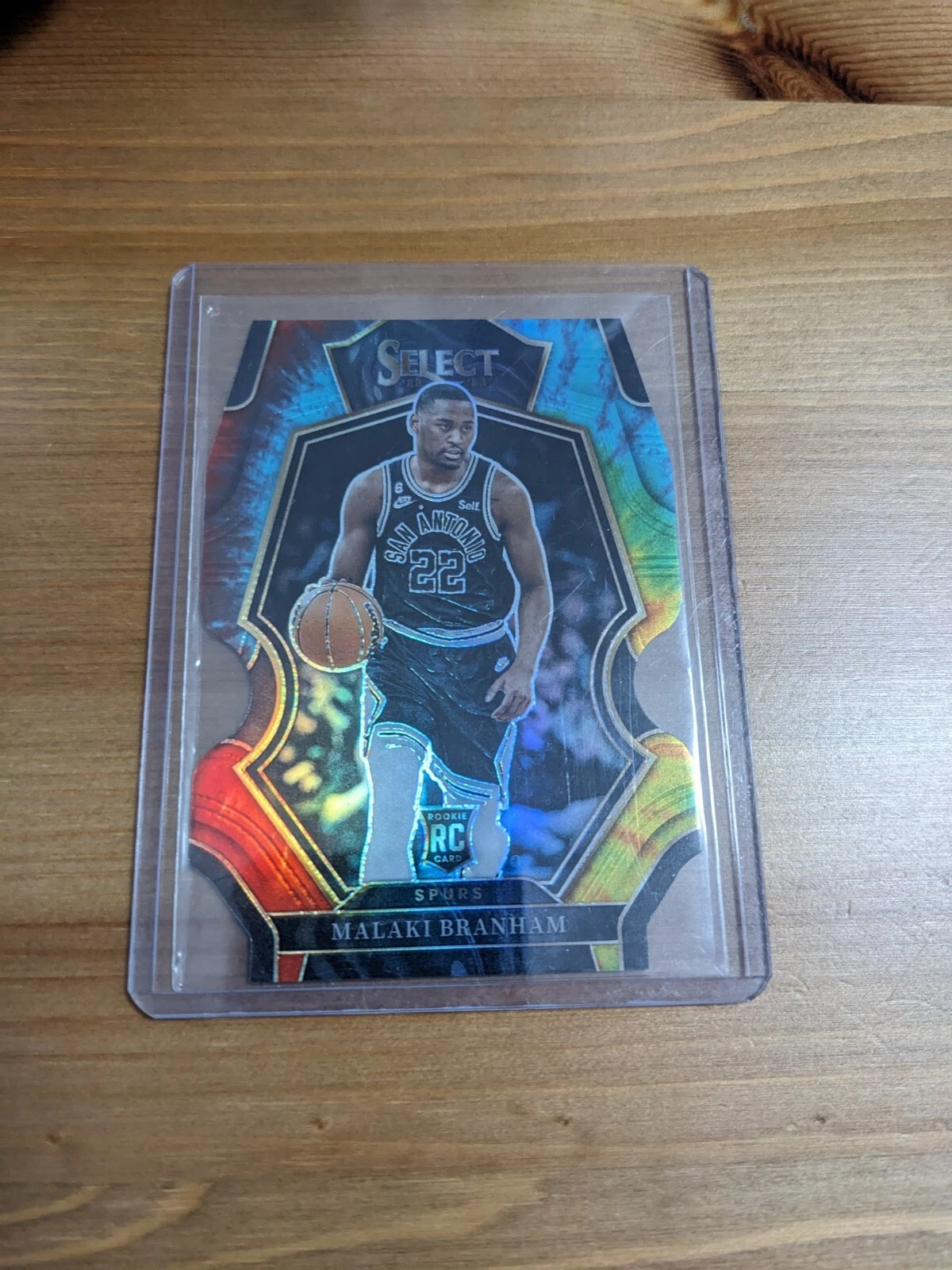 2022-23 Select Premier Level Tie Dye Prizm Die Cut Spurs Malaki Branham /25 RC