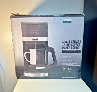 Bella Pro Series - Single Serve & 12-Cup Coffee Maker Combo - Black - BRAND NEW  - Image 1 of 4