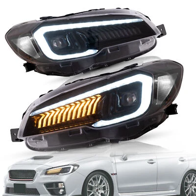 LED Projector Headlights For 2015-2021 Subaru WRX /WRX STI Sequential 1PAIR Foto 1 de 4