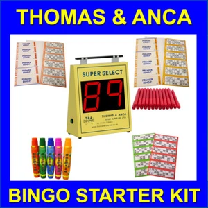 Bingo Machine Bingo Tickets Bingo Dabbers Starter Kit with Super Select - Picture 1 of 9