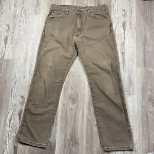 Jeans Wrangler Auténticos G9651WT Calce Recto 34x31* Beige Tostado Bueno Usado en Excelente Condición - Imagen 1 de 12