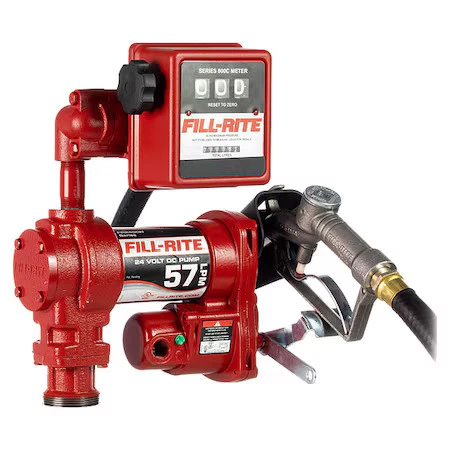 Bomba de transferencia de combustible Fill-Rite Fr2411hl, 24 V CC, 15 Gpm máx. Caudal, 1/4 HP, Foto 1 de 1