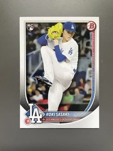 Roki Sasaki RC 2025 Bowman Baseball #12 Los Angeles Dodgers - Picture 1 of 2