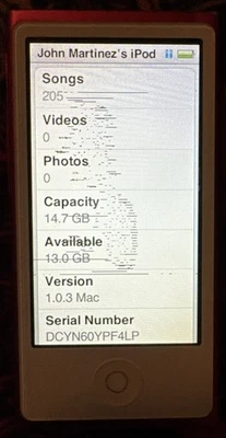 iPod 7th Gen (16 GB) A1446 Fast Ship White Pink Good Used Pixel Broken - Image 1 of 3