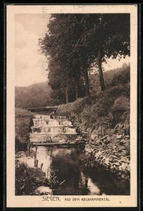 Siegen, Aus dem Reckhammertal, Wehr, Ansichtskarte  - Picture 1 of 2