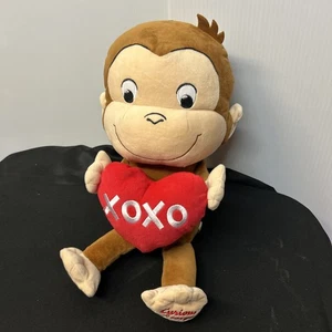 Curious George with Big Red Heart 14” Plush Doll Kids Preferred - Picture 1 of 4