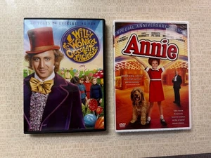 Willie Wonka & the Chocolate Factory & Annie DVD Lot - Picture 1 of 3