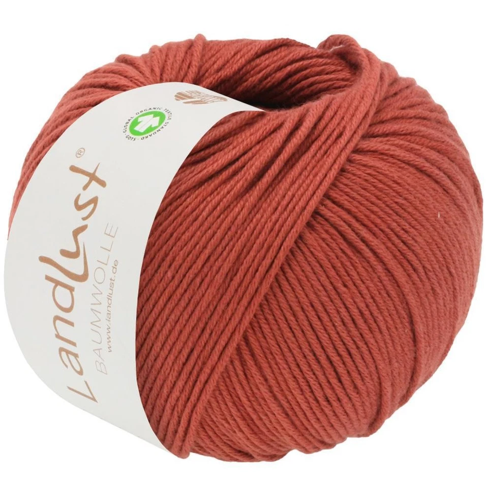 Wolle Kreativ! Lana Grossa - Landlust Baumwolle GOTS - Fb. 7 rostrot 50 g