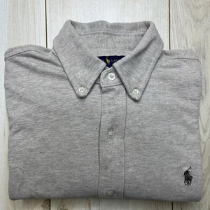 Ralph Lauren federleichtes Mesh Button Down Hemd Herren Large braun Pony - Bild 1 von 12