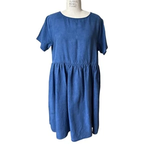 Vestido Tradlands Nico en lino azul Tencel talla grande - Imagen 1 de 7
