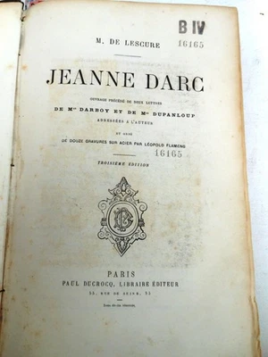 JEANNE D'ARC - GROS LIVRE DE 1875 AVEC 12 GRAVURES PAR LEOPOLD FLAMENG - L 401 - Photo 1/4