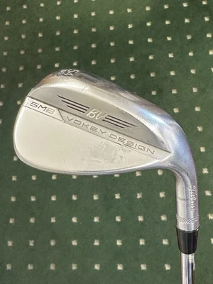 Titleist Vokey SM8 54 °Wedge: Brushed Steel, S Grind, 10° Bounce, GP MCC Grip - Image 1 of 4