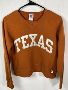 Sudadera para mujer vintage Texas Longhorns Russell Athletic cuello redondo. Talla pequeña - Imagen 1 de 10