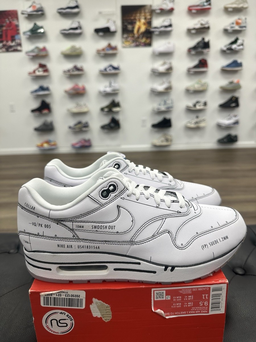 Nike Air Max 1 Sketch To Shelf - White for Sale Nike Air Max 1 Sketch To Shelf - White for Sale