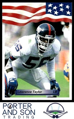 Lawrence Taylor 1992 All World #217 New York Giants Football Card - Image 1 of 2