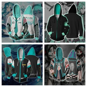 Hatsune Miku Anime Hoodie Cosplay Sweatshirt Mikuo Luo Tianyi Zip Jacke Mantel - Bild 1 von 21