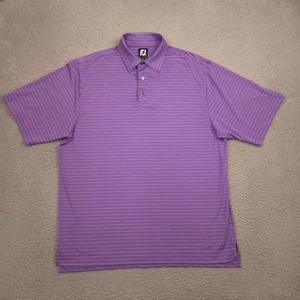 FootJoy Golf Poloshirt Herren XL Lila Streifen Performance Stretch - Bild 1 von 12