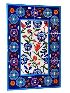Decorative Handmade Ceramic Tiles Mural for Wall (Set of 6 Pieces 12 x 18 inch) - Picture 1 of 3