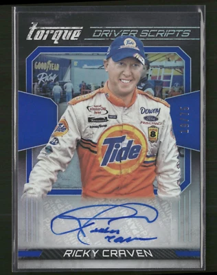 Ricky Craven 2017 Torque Driver Scripts Blue Auto 19/75 - Image 1 of 2